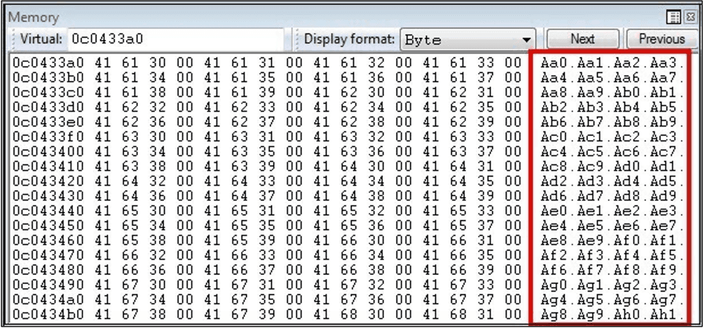 data after first mutation